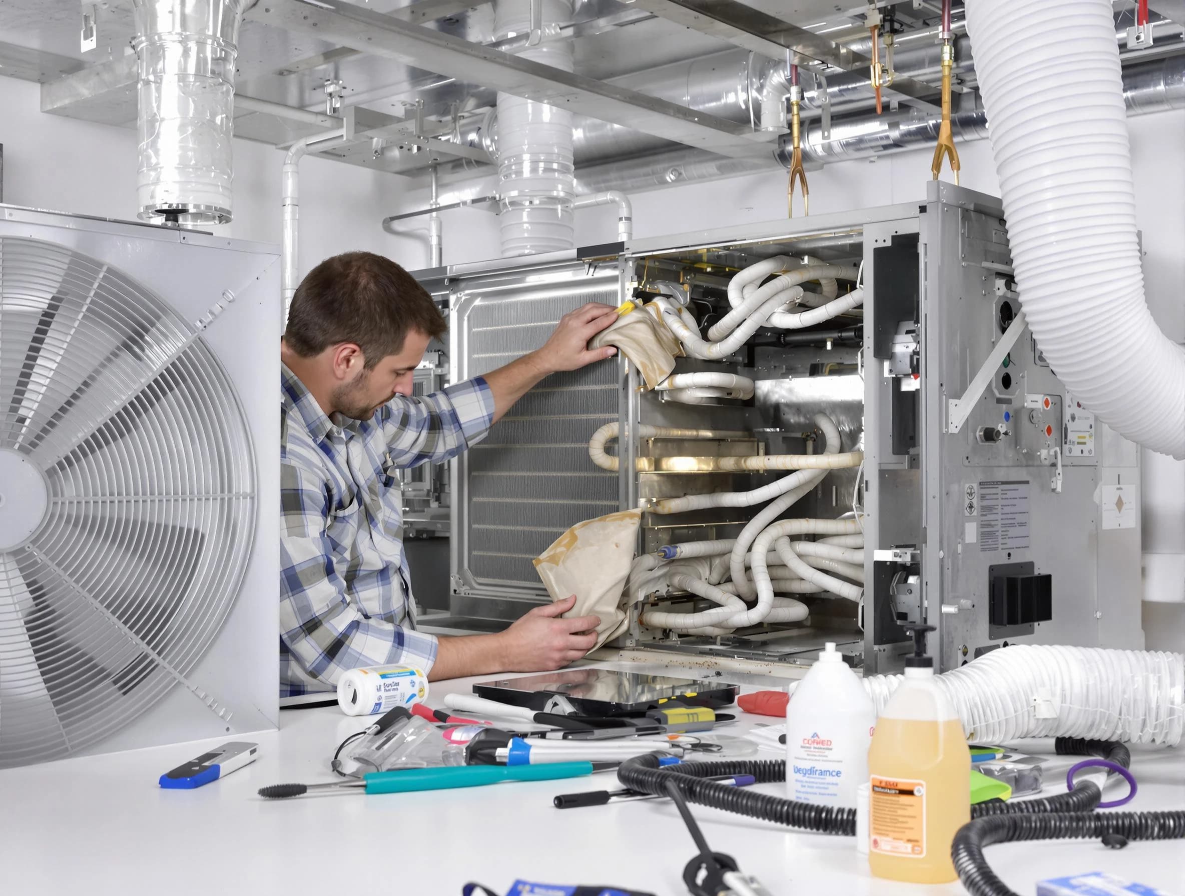 Nolensville Air Duct Cleaning specialist performing precision AC coil cleaning in Nolensville