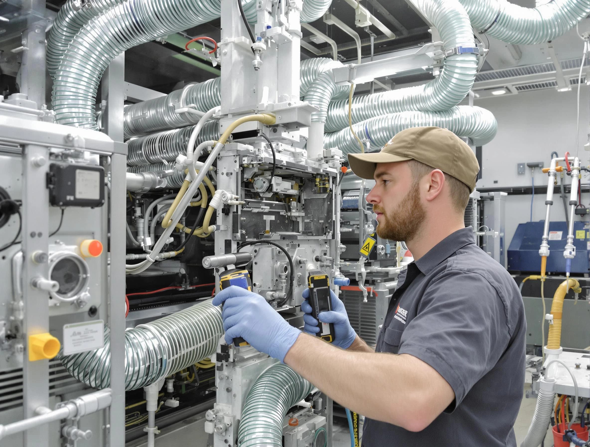 Nolensville Air Duct Cleaning technician performing precision commercial coil cleaning at a business facility in Nolensville